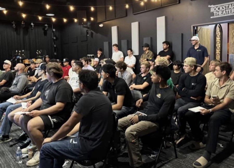 Packed training room
